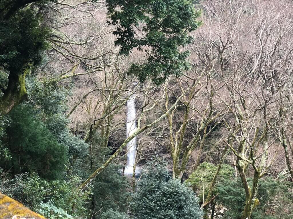 うっすらと見える浄蓮の滝